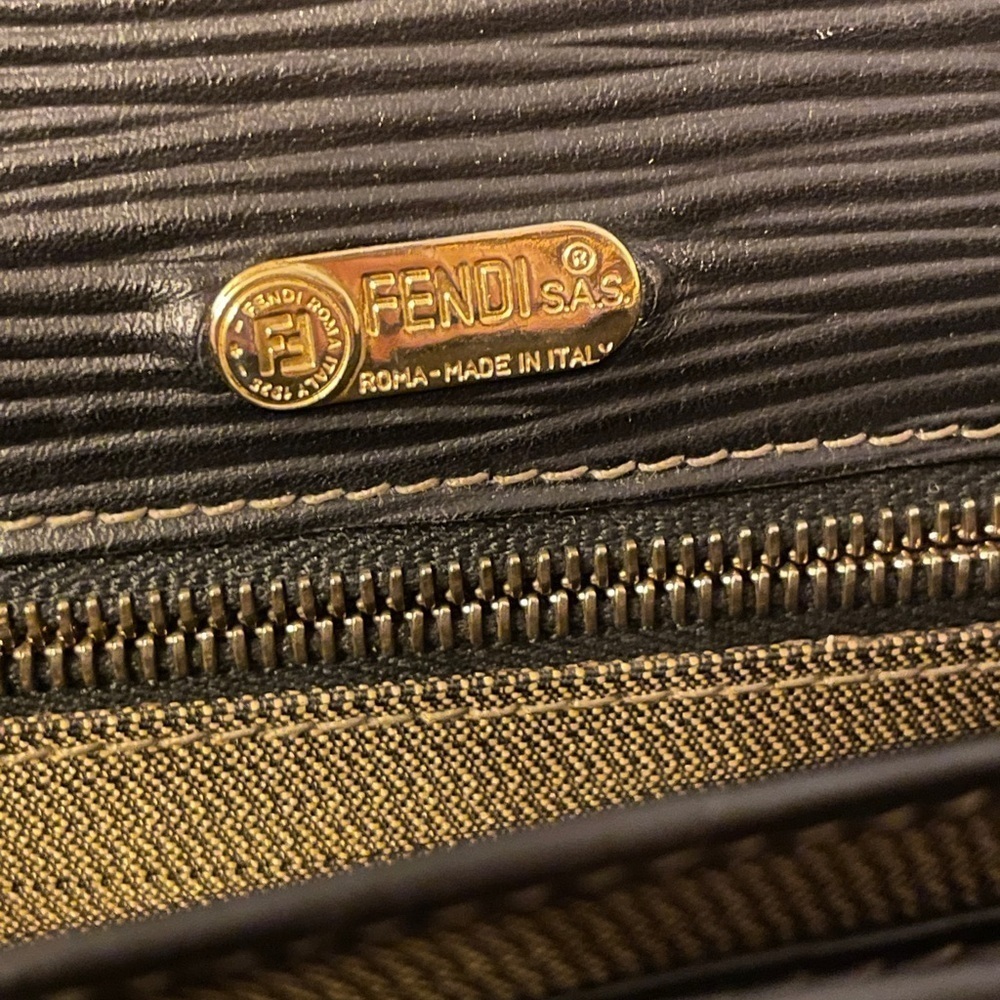 FENDI ZUCCA WALLET FENDI SIGNATURE CANVAS CLUTCH FENDI WRISTLET FENDI BAG - Picture 12 of 17